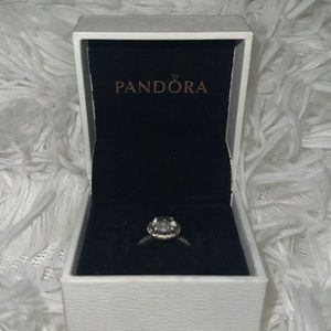 pandora princess cut promise ring